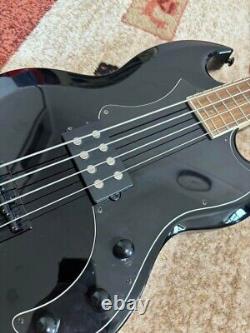 Grass Roots Electric Bass Guitar G-VP-46B Black Used From Japan