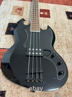 Grass Roots Electric Bass Guitar G-VP-46B Black Used From Japan