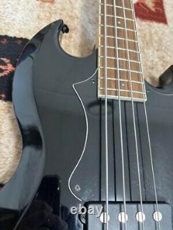 Grass Roots Electric Bass Guitar G-VP-46B Black Used From Japan