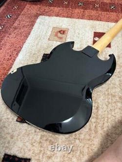 Grass Roots Electric Bass Guitar G-VP-46B Black Used From Japan