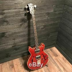 Guild Starfire Bass II Natural Hollow Body Electric Bass Guitar with Case