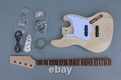 Guitar Kit diy electric Bass Guitar 20 fret 34 inch Basswood body maple neck
