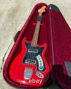 HAGSTROM RH BASS GUITAR RED VINTAGE 1966 SWEDEN Withcase all original