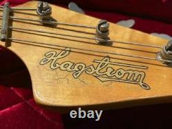HAGSTROM RH BASS GUITAR RED VINTAGE 1966 SWEDEN Withcase all original