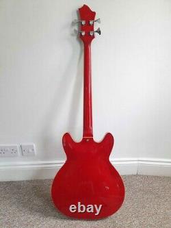 Hagstrom Viking bass in cherry red with hard case