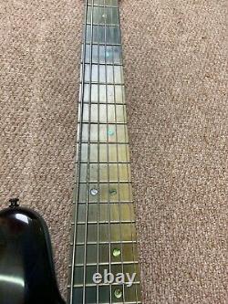 Hand Made Spanish JanAid Electric Bass Guitar 6 String Active Electronics Blue