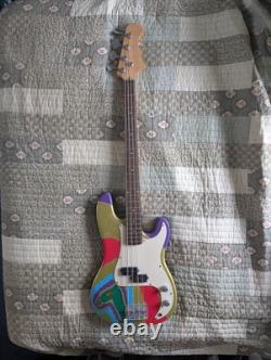 Hand Painted Electric Bass Guitar