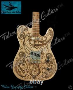 Handmade Bespoke Freehand Pyrography Electric/Bass Guitars