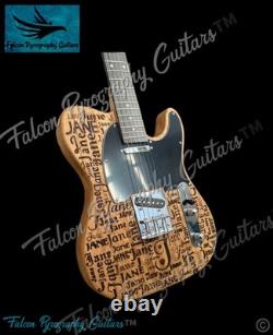 Handmade Bespoke Freehand Pyrography Electric/Bass Guitars