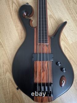 Handmade Four String Fretless Bass Guitar