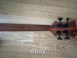 Handmade Four String Fretless Bass Guitar