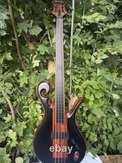 Handmade Four String Fretless Bass Guitar