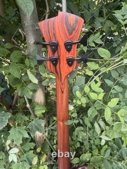 Handmade Four String Fretless Bass Guitar