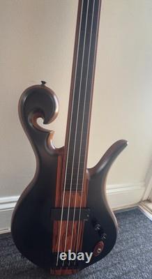 Handmade Four String Fretless Bass Guitar