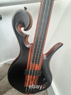 Handmade Four String Fretless Bass Guitar