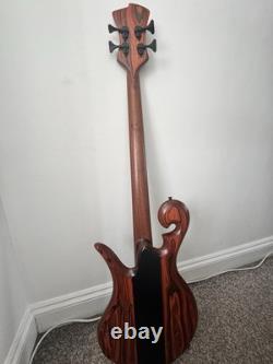 Handmade Four String Fretless Bass Guitar