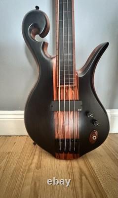 Handmade Four String Fretless Bass Guitar