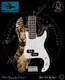 Handmade Unique Bespoke Prowling Tiger Electric Bass Guitar