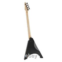 Harlem V Bass Guitar by Gear4music Black