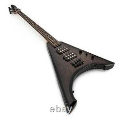 Harlem V Bass Guitar by Gear4music Black