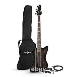 Harlem Z Bass Guitar by Gear4music Black