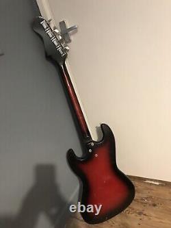 Harmony h25 vintage 1960s bass guitar Red Burst