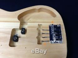 Haze B-303DIY Electric Bass Guitar DIY Kit, No-Soldering+Free Tuner, 3 Picks