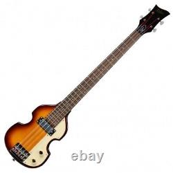 Hofner HCT Shorty Electric Violin Bass Guitar, Sunburst, HCT-SHVB-SB-0. D