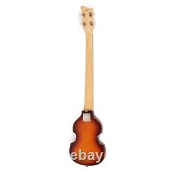 Hofner HCT Shorty Electric Violin Bass Guitar, Sunburst, HCT-SHVB-SB-0. D