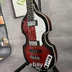 Hofner Lgnition 4 Strings Electric Bass Hollow Body Red Burst Maple Neck