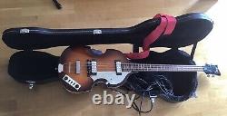 Hofner Violin Right Handed Electric Bass Guitar + Gig Case + Strap + Lead