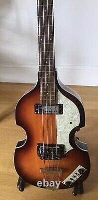 Hofner Violin Right Handed Electric Bass Guitar + Gig Case + Strap + Lead