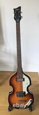 Hofner Violin Right Handed Electric Bass Guitar + Gig Case + Strap + Lead