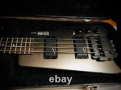 Hohner B2A Headless Bass with Hard Case, Grey Metallic Satin, Drop D Bridge