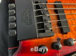 Hohner B2A V Headless 5 String Steinberger Active Electric Bass Guitar with Case