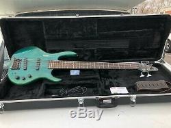 Hohner B Bass V 5 String Electric Bass Guitar Active with Hard Shell Case