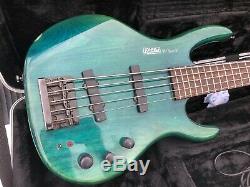 Hohner B Bass V 5 String Electric Bass Guitar Active with Hard Shell Case