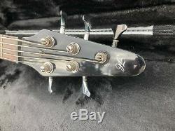 Hohner B Bass V 5 String Electric Bass Guitar Active with Hard Shell Case