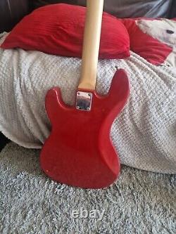 Hohner Vintage 4 String Electric Bass Guitar(s) x 2 -Red Marlin & White Axe