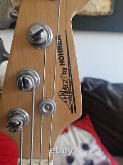 Hohner Vintage 4 String Electric Bass Guitar(s) x 2 -Red Marlin & White Axe