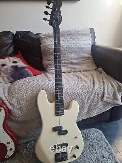 Hohner Vintage 4 String Electric Bass Guitar(s) x 2 -Red Marlin & White Axe