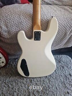 Hohner Vintage 4 String Electric Bass Guitar(s) x 2 -Red Marlin & White Axe