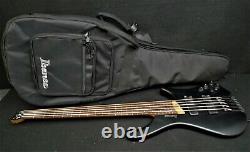 IBANEZ EHB1005 BKF Bass Workshop 5 STRING HEADLESS BASS GUITAR Black Bartolini's