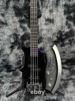 IN STOCK Shape Bass Black Electric Guitar 3S Pickup Chrome Hardware 4-Strings