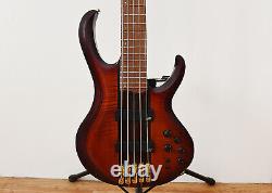 Ibanez BTB1905e Premium 5 String Bass Guitar & Case, Brown Topaz Burst Finish