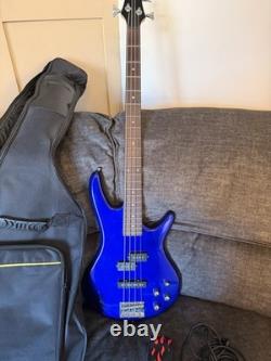 Ibanez Bass Guitar GSR200 1P-10 with carry case and amplifier wire