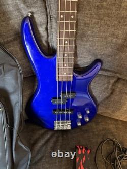 Ibanez Bass Guitar GSR200 1P-10 with carry case and amplifier wire