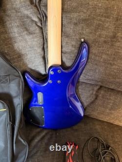Ibanez Bass Guitar GSR200 1P-10 with carry case and amplifier wire