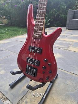Ibanez SR300E Electric Bass Guitar, Candy Apple Red, Used but Great condition