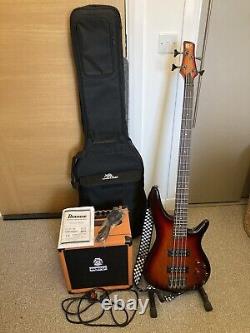 Ibanez SR370e Bass Guitar with Orange Amp and accessories (see description!)